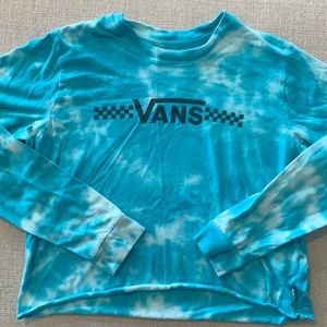 Girls VANS Crop Tie Dye Turquoise Shirt